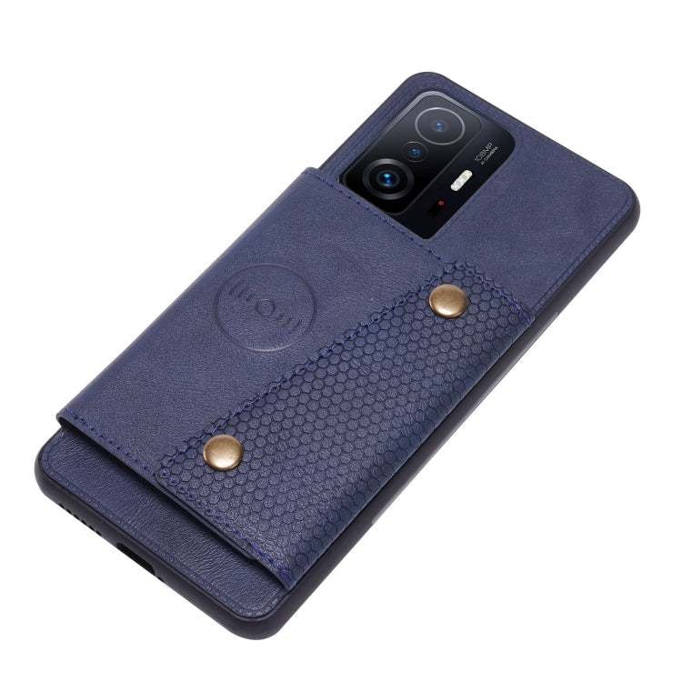 For Xiaomi 11T Double Buckle PU + TPU Magnetic Phone Case