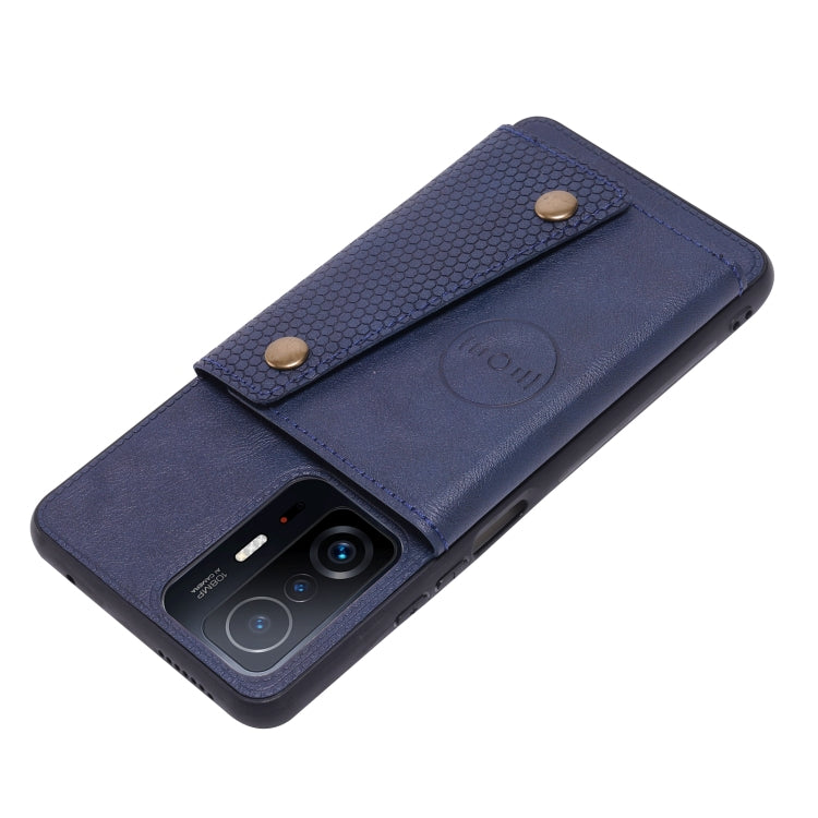 For Xiaomi 11T Double Buckle PU + TPU Magnetic Phone Case