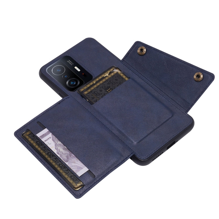 For Xiaomi 11T Double Buckle PU + TPU Magnetic Phone Case