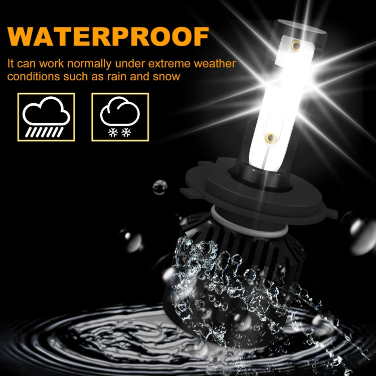 1 Pair P2 H4 DC9-12V / 24W / 2200LM IP68 Car Waterproof Headlight 6LEDs SMD-3570 Lamp Beads