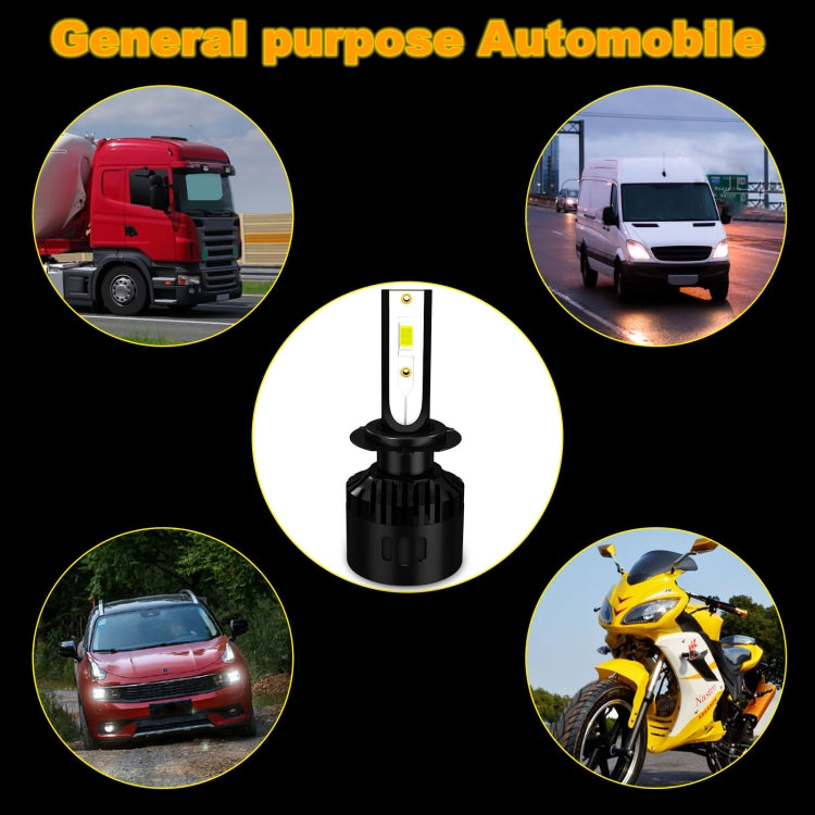 1 Pair P2 H7 DC9-12V / 24W / 2200LM IP68 Car Waterproof Headlight 6LEDs SMD-3570 Lamp Beads