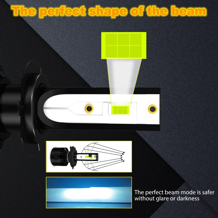 1 Pair P2 H7 DC9-12V / 24W / 2200LM IP68 Car Waterproof Headlight 6LEDs SMD-3570 Lamp Beads