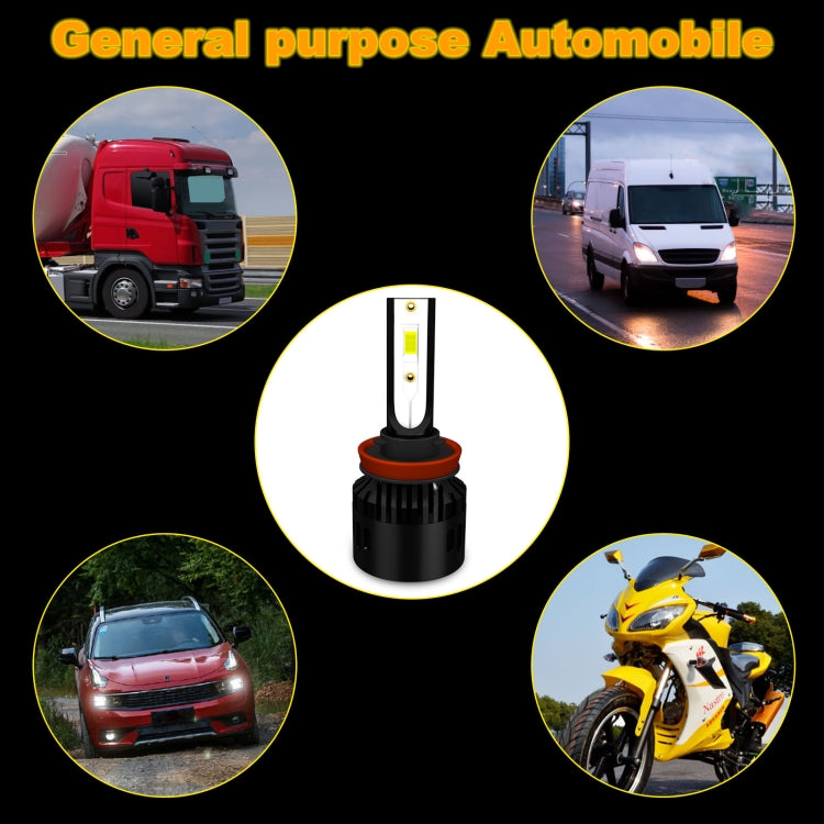 1 Pair P2 H11 DC9-12V / 24W / 2200LM IP68 Car Waterproof Headlight 6LEDs SMD-3570 Lamp Beads