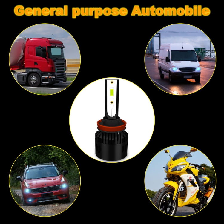 1 Pair P2 H11 DC9-12V / 24W / 2200LM IP68 Car Waterproof Headlight 6LEDs SMD-3570 Lamp Beads