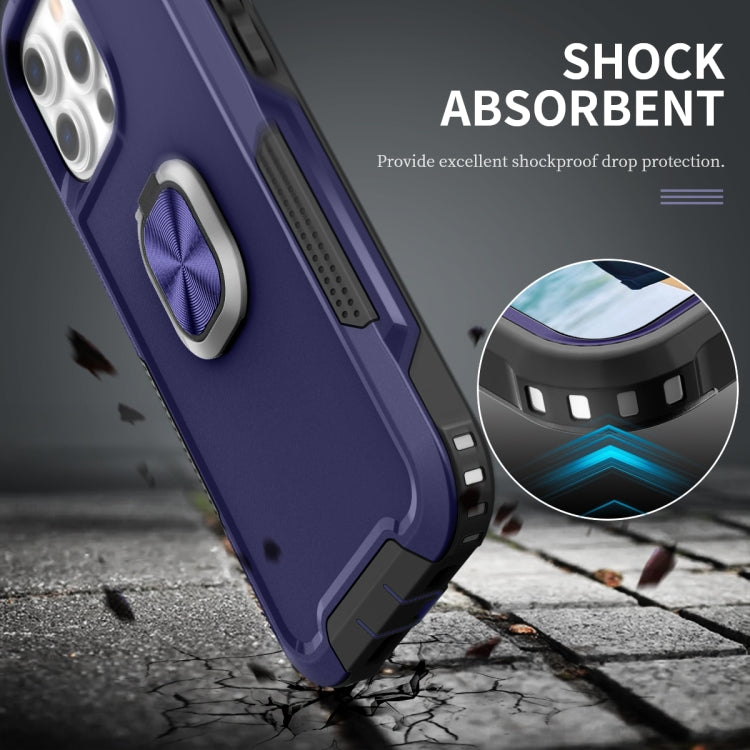 For iPhone 12 Pro Max 3 in 1 PC + TPU Phone Case with Ring Holder