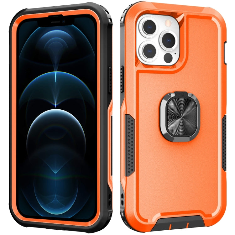 For iPhone 12 Pro Max 3 in 1 PC + TPU Phone Case with Ring Holder