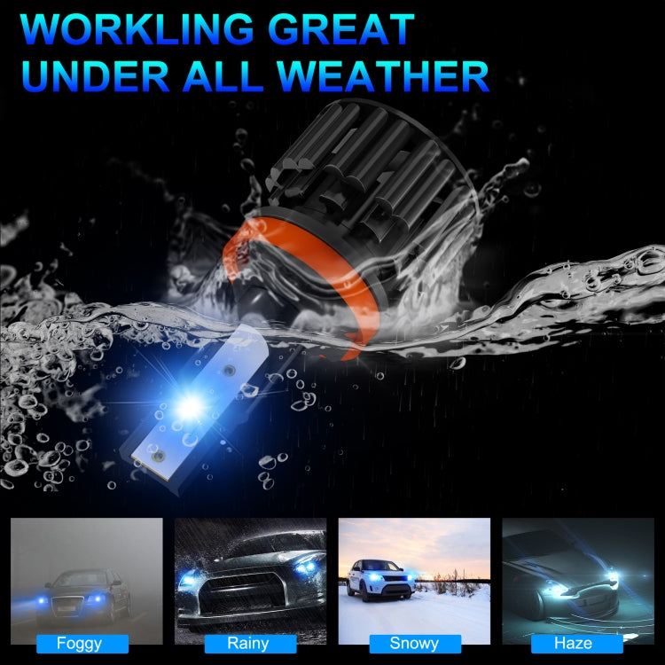 1 Pair Z3 H11 DC9-12V / 24W / 2200LM IP68 Car Waterproof Headlight 6LEDs SMD-3570 Lamp Beads