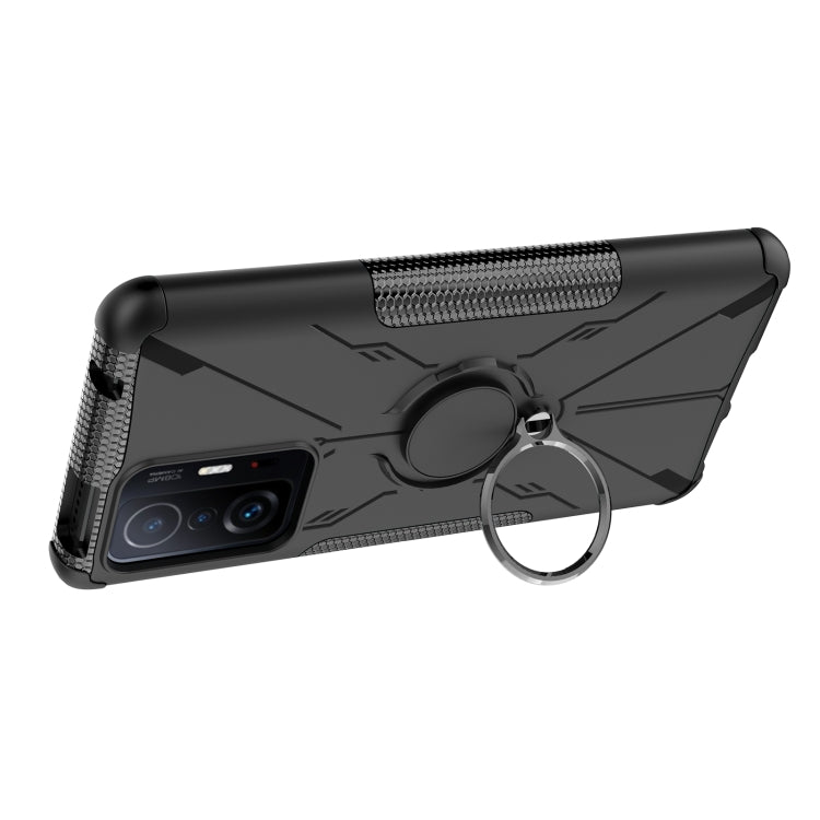 For Xiaomi 11T Armor Bear Shockproof PC + TPU Phone Case with Ring Holder
