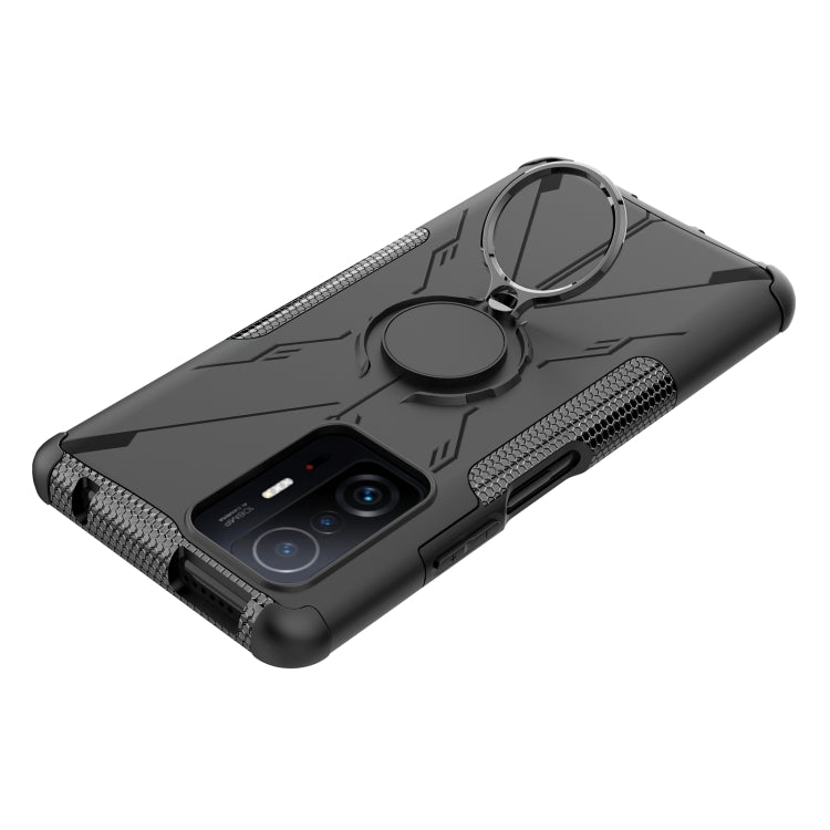 For Xiaomi 11T Armor Bear Shockproof PC + TPU Phone Case with Ring Holder