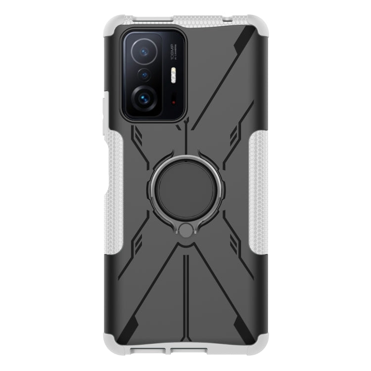 For Xiaomi 11T Armor Bear Shockproof PC + TPU Phone Case with Ring Holder