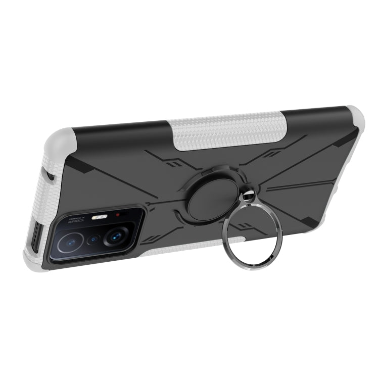 For Xiaomi 11T Armor Bear Shockproof PC + TPU Phone Case with Ring Holder