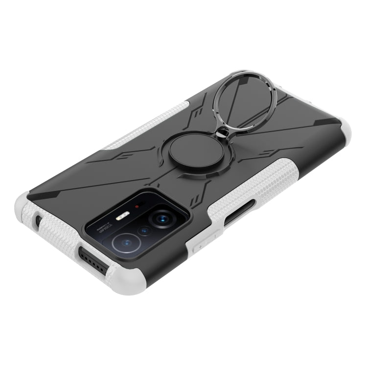 For Xiaomi 11T Armor Bear Shockproof PC + TPU Phone Case with Ring Holder