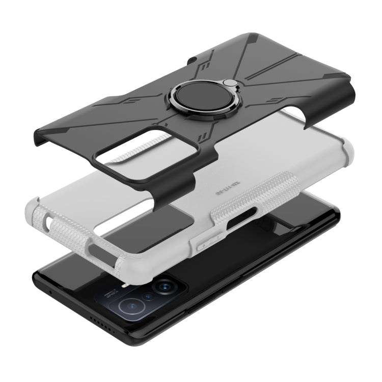 For Xiaomi 11T Armor Bear Shockproof PC + TPU Phone Case with Ring Holder