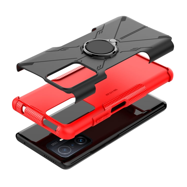 For Xiaomi 11T Armor Bear Shockproof PC + TPU Phone Case with Ring Holder