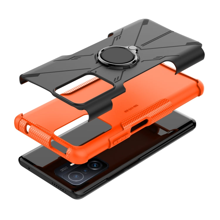 For Xiaomi 11T Armor Bear Shockproof PC + TPU Phone Case with Ring Holder