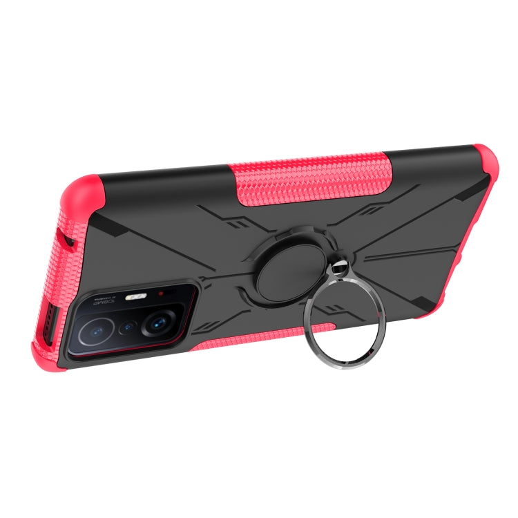 For Xiaomi 11T Armor Bear Shockproof PC + TPU Phone Case with Ring Holder