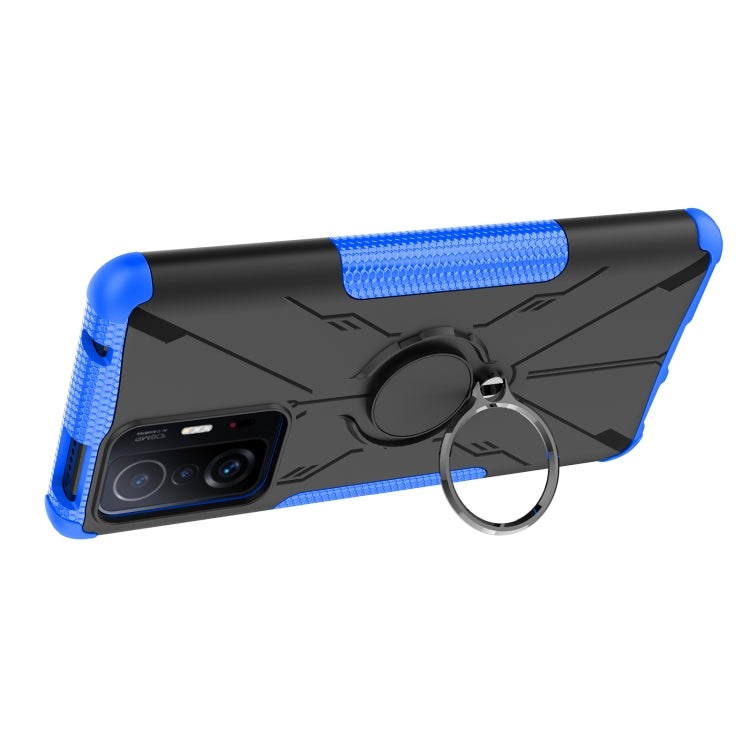For Xiaomi 11T Armor Bear Shockproof PC + TPU Phone Case with Ring Holder