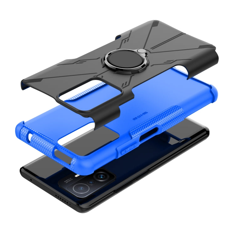 For Xiaomi 11T Armor Bear Shockproof PC + TPU Phone Case with Ring Holder