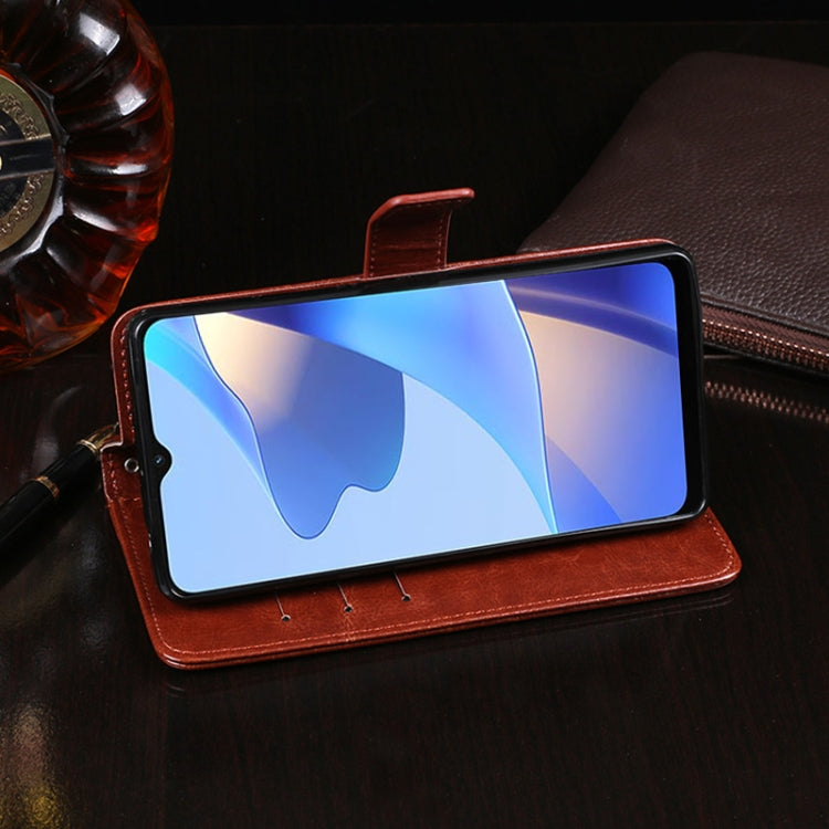 For OPPO A54s idewei Crazy Horse Texture Flip Leather Phone Case