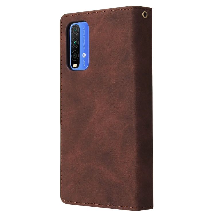 For Xiaomi Redmi Note 9 4G Multifunctional Phone Leather Case with Card Slot & Holder & Zipper Wallet & Photo Frame