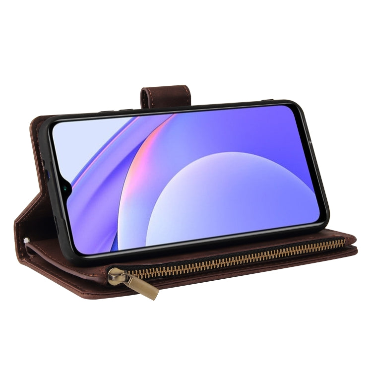 For Xiaomi Redmi Note 9 4G Multifunctional Phone Leather Case with Card Slot & Holder & Zipper Wallet & Photo Frame