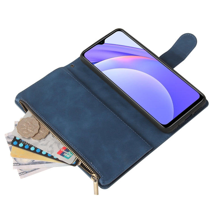 For Xiaomi Redmi Note 9 4G Multifunctional Phone Leather Case with Card Slot & Holder & Zipper Wallet & Photo Frame