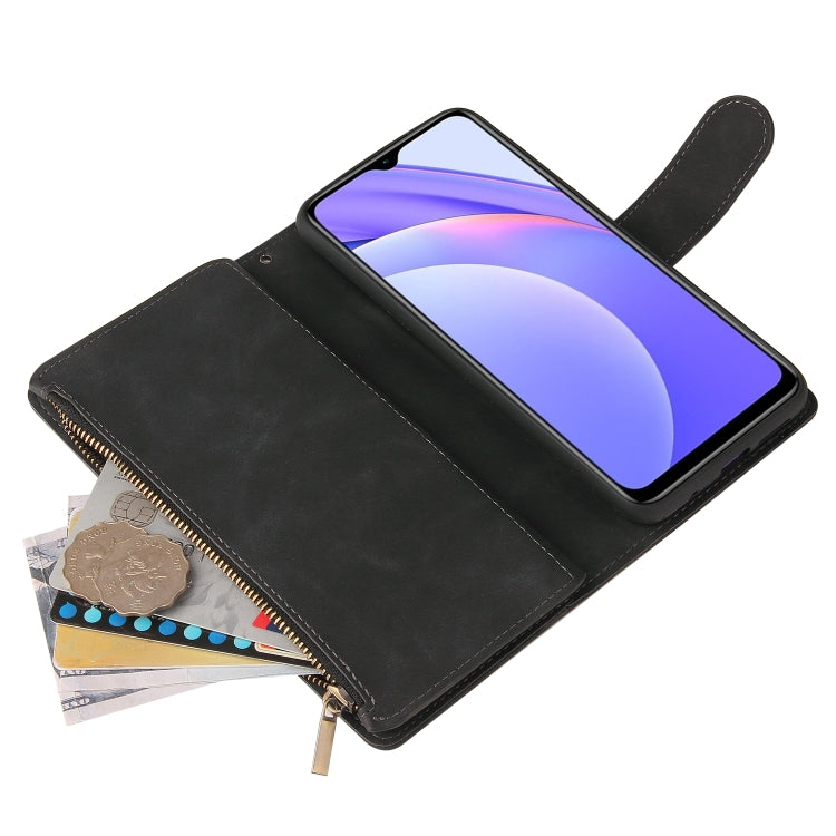 For Xiaomi Redmi Note 9 4G Multifunctional Phone Leather Case with Card Slot & Holder & Zipper Wallet & Photo Frame