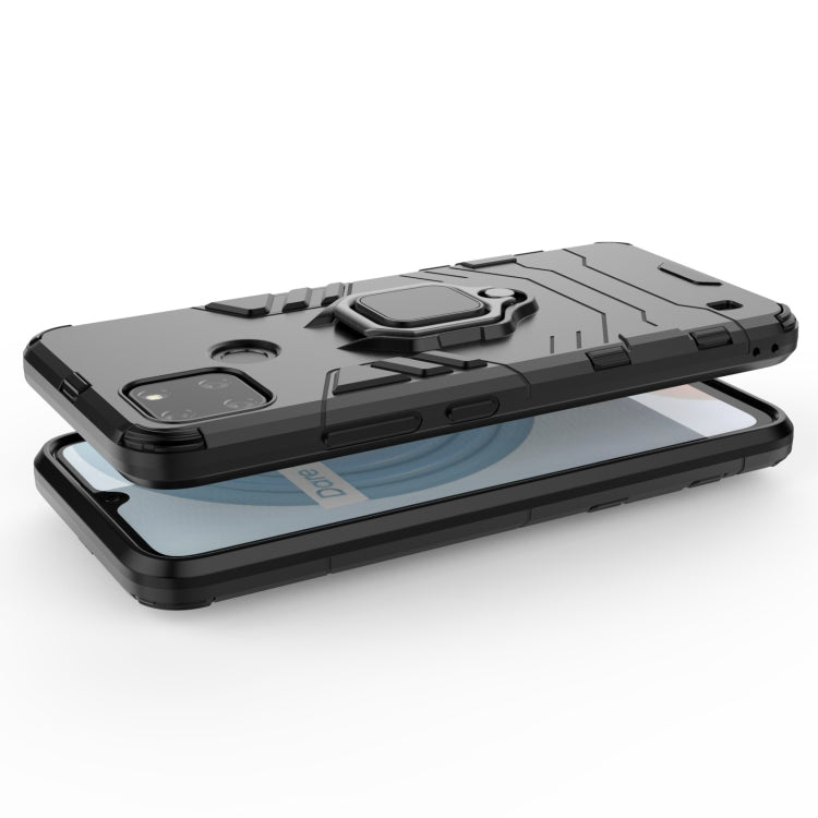 For OPPO Realme C21Y Shockproof PC + TPU Protective Case with Magnetic Ring Holder