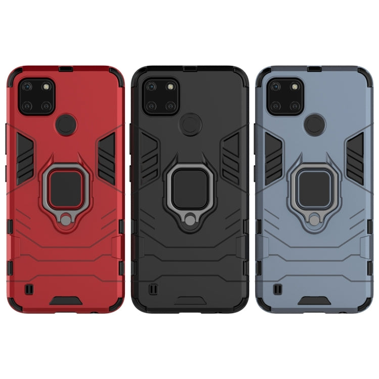 For OPPO Realme C21Y Shockproof PC + TPU Protective Case with Magnetic Ring Holder