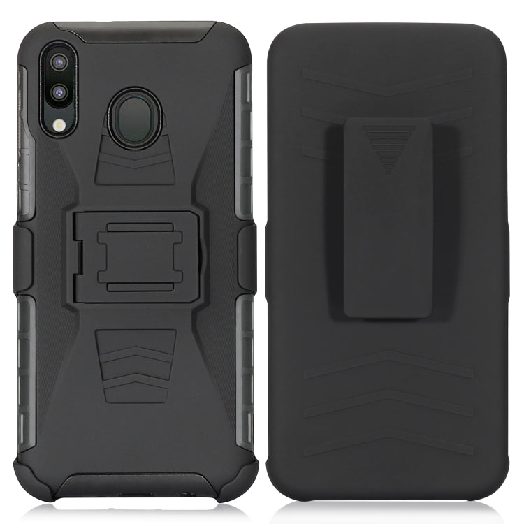 For Xiaomi Redmi Note 7 PC + Silicone Back Clip Sliding Sleeve Protective Case(Black)