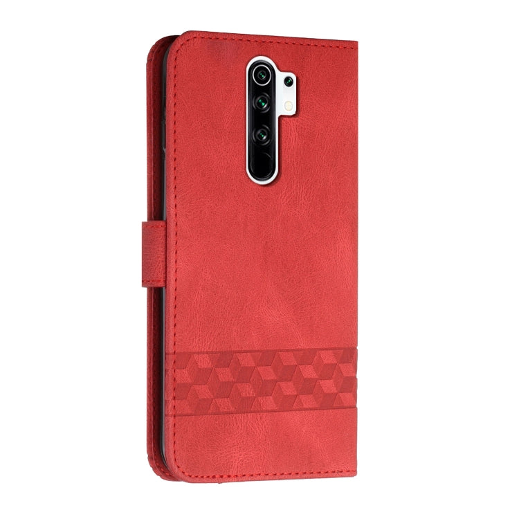 For Xiaomi Redmi 9 Cubic Skin Feel Flip Leather Phone Case