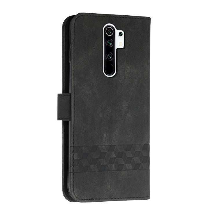 For Xiaomi Redmi 9 Cubic Skin Feel Flip Leather Phone Case