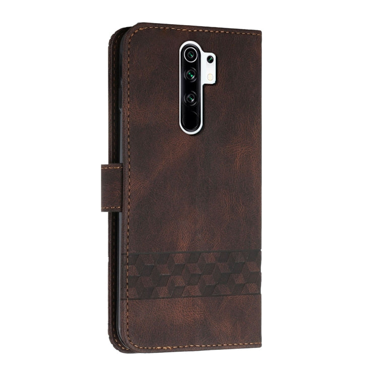 For Xiaomi Redmi 9 Cubic Skin Feel Flip Leather Phone Case