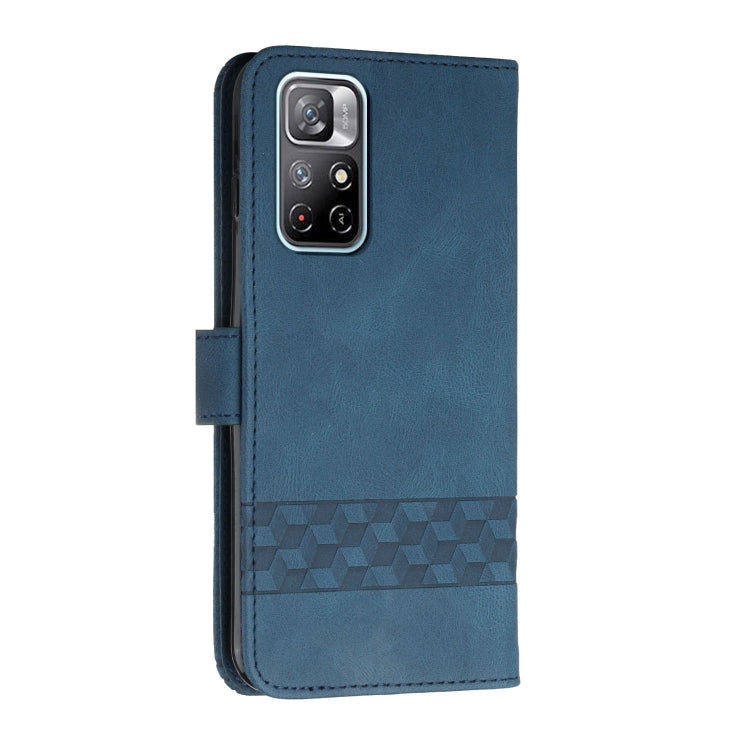 For Xiaomi Redmi 10 Cubic Skin Feel Flip Leather Phone Case