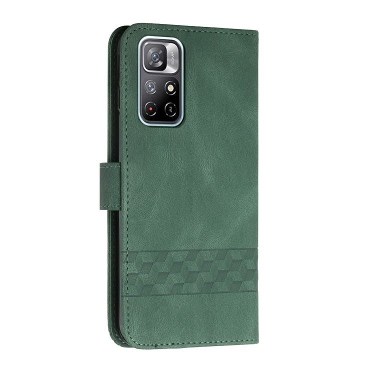 For Xiaomi Redmi 10 Cubic Skin Feel Flip Leather Phone Case