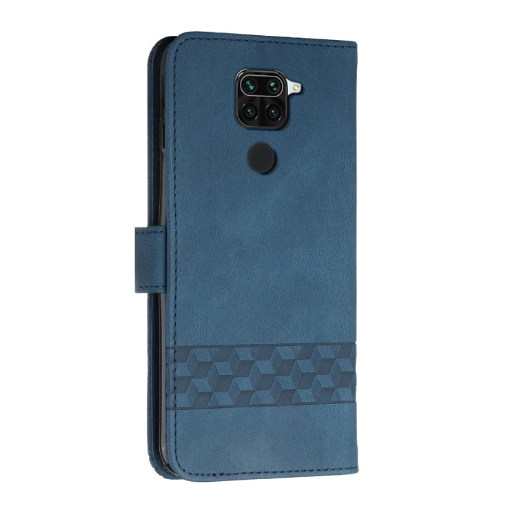 For Xiaomi Redmi Note 9 Cubic Skin Feel Flip Leather Phone Case