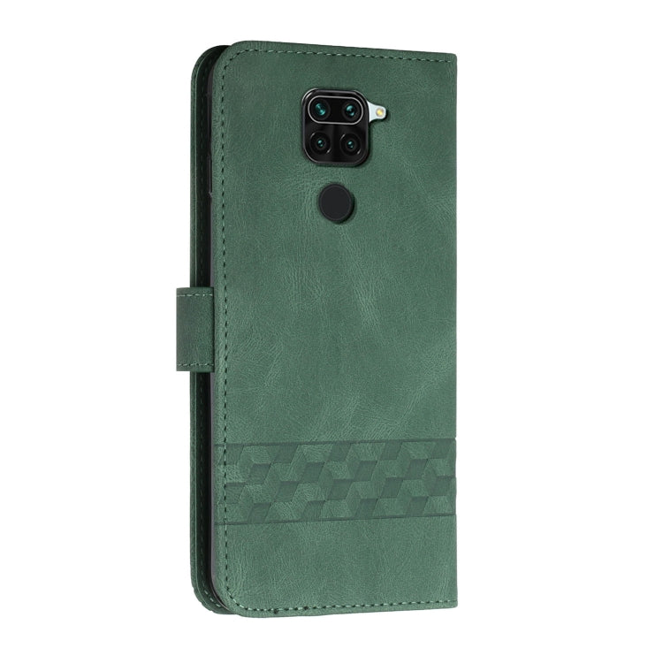 For Xiaomi Redmi Note 9 Cubic Skin Feel Flip Leather Phone Case
