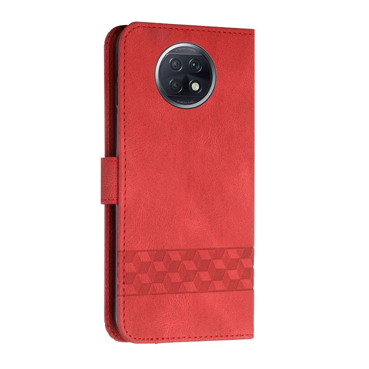 For Xiaomi Redmi Note 9T Cubic Skin Feel Flip Leather Phone Case
