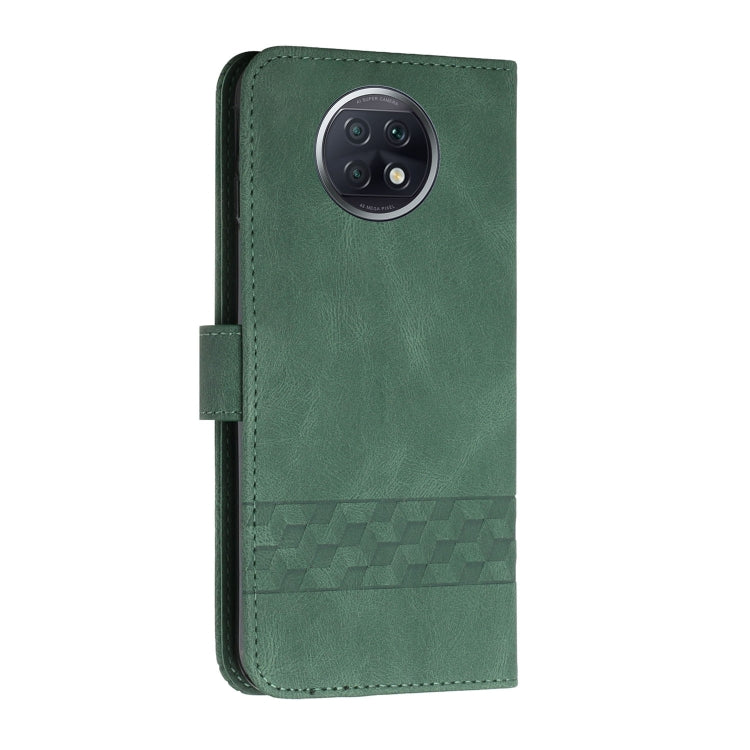 For Xiaomi Redmi Note 9T Cubic Skin Feel Flip Leather Phone Case