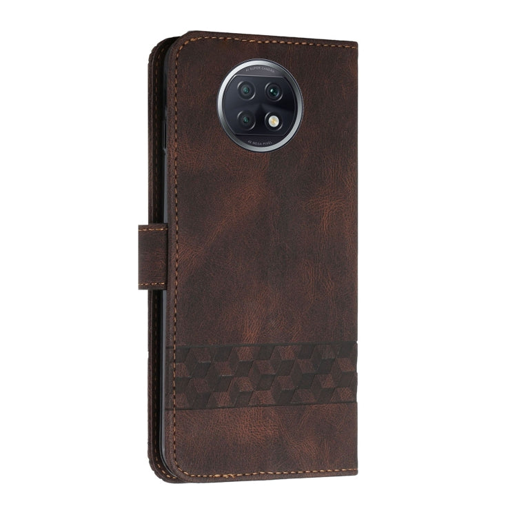 For Xiaomi Redmi Note 9T Cubic Skin Feel Flip Leather Phone Case