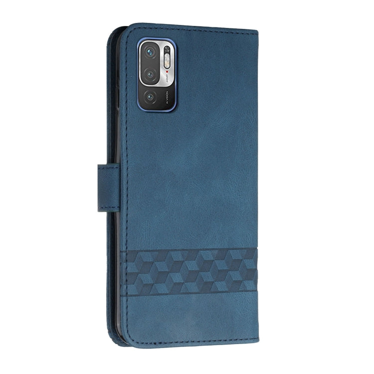 For Xiaomi Redmi Note 10 5G Cubic Skin Feel Flip Leather Phone Case
