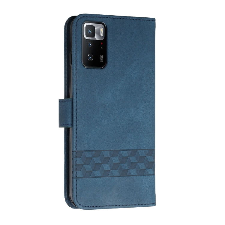 For Xiaomi Redmi Note 10 Pro 5G Cubic Skin Feel Flip Leather Phone Case