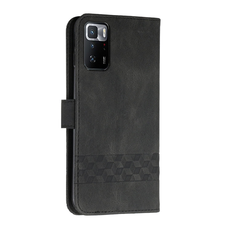 For Xiaomi Redmi Note 10 Pro 5G Cubic Skin Feel Flip Leather Phone Case