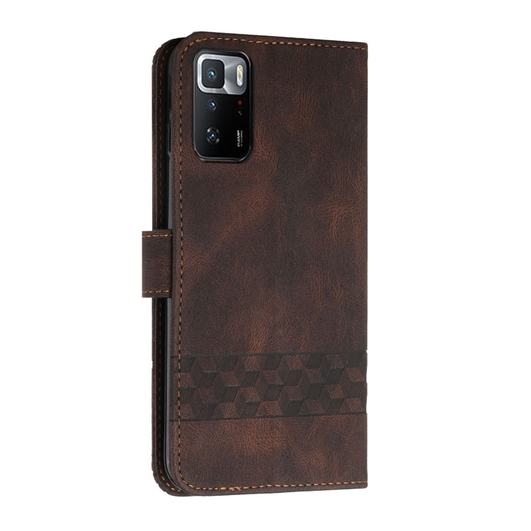 For Xiaomi Redmi Note 10 Pro 5G Cubic Skin Feel Flip Leather Phone Case