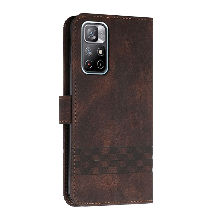 For Xiaomi Redmi Note 11 Pro Cubic Skin Feel Flip Leather Phone Case
