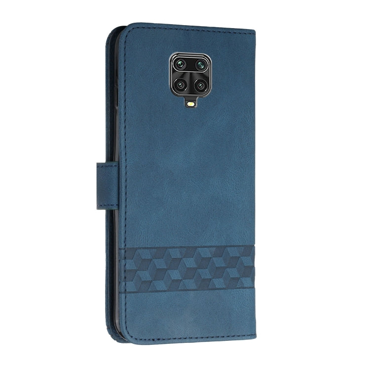 For Xiaomi Redmi Note 9 Pro Cubic Skin Feel Flip Leather Phone Case