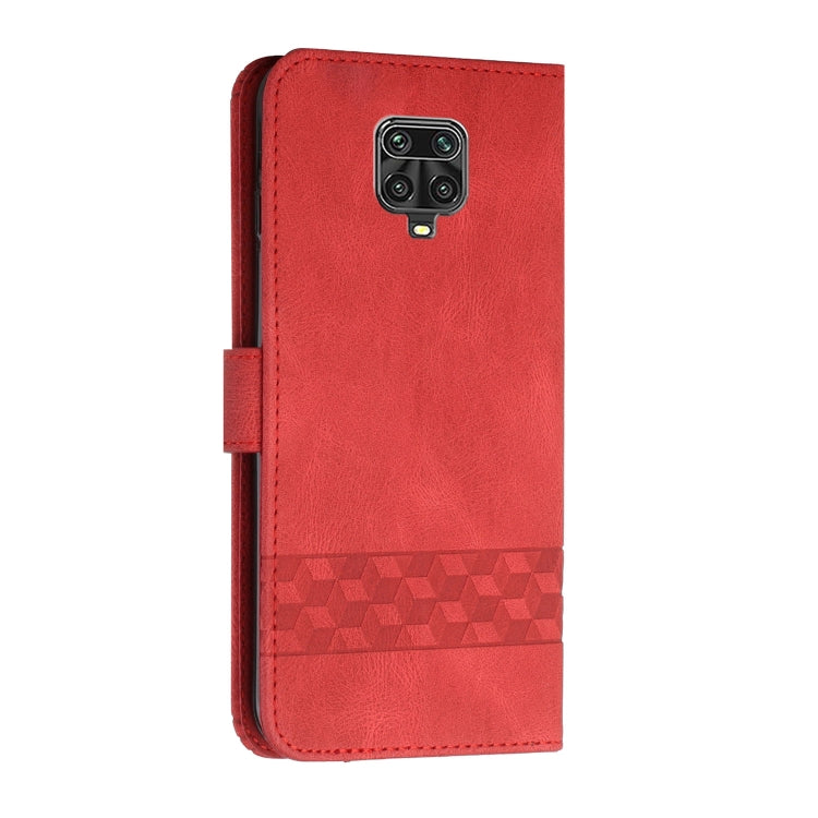 For Xiaomi Redmi Note 9 Pro Cubic Skin Feel Flip Leather Phone Case