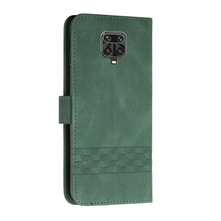 For Xiaomi Redmi Note 9 Pro Cubic Skin Feel Flip Leather Phone Case