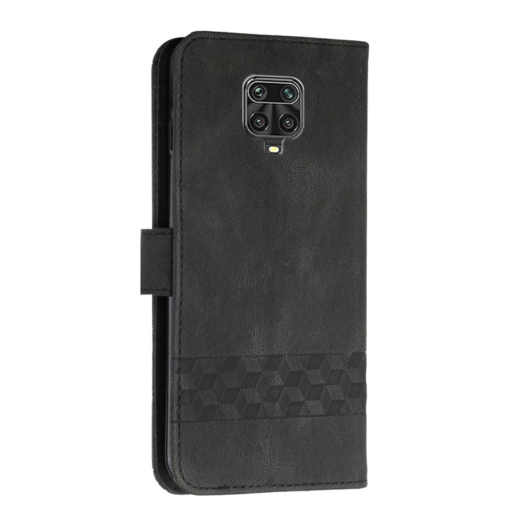 For Xiaomi Redmi Note 9 Pro Cubic Skin Feel Flip Leather Phone Case