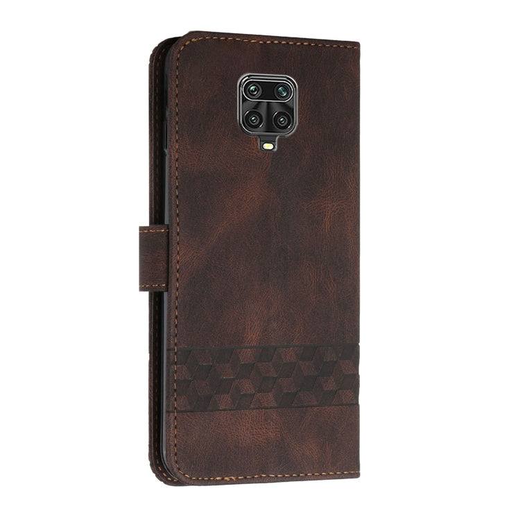 For Xiaomi Redmi Note 9 Pro Cubic Skin Feel Flip Leather Phone Case